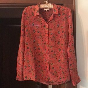 Sezane Pierro Shirt Silk Terracotta